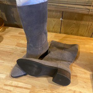 Lucky Brand gray suede mid calf boots - Size 6